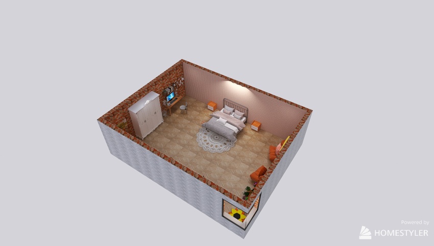 Autum bedroom 3d design picture 59.97