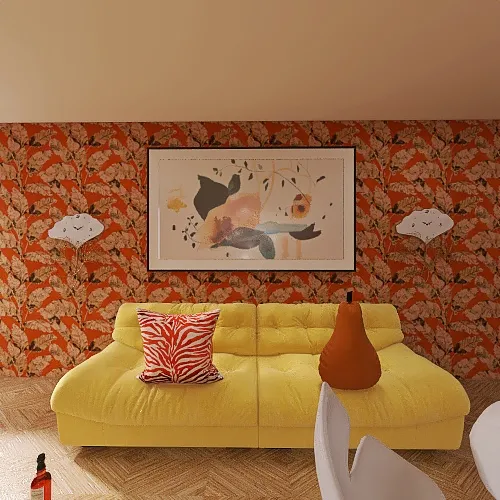 Autum bedroom 3d design renderings