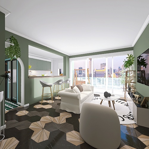 Apartment for 1 3d design renderings