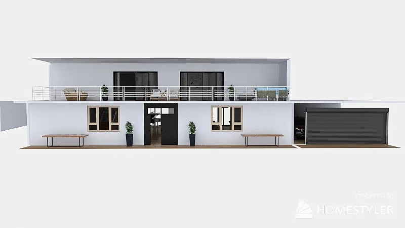 primeira casa com 2 andares 3d design renderings