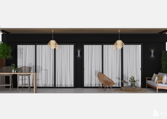Terraza Apto. | The Flats Puntacana Design Rendering