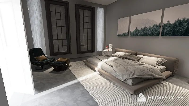 غرفة نوم من تصميمي 3d design renderings