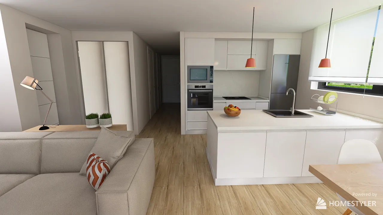 Cocina-Salon 3d design renderings