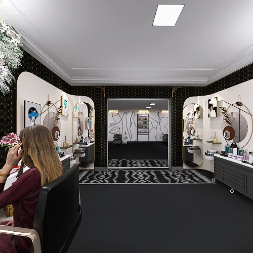 salon de belleza 3d design renderings
