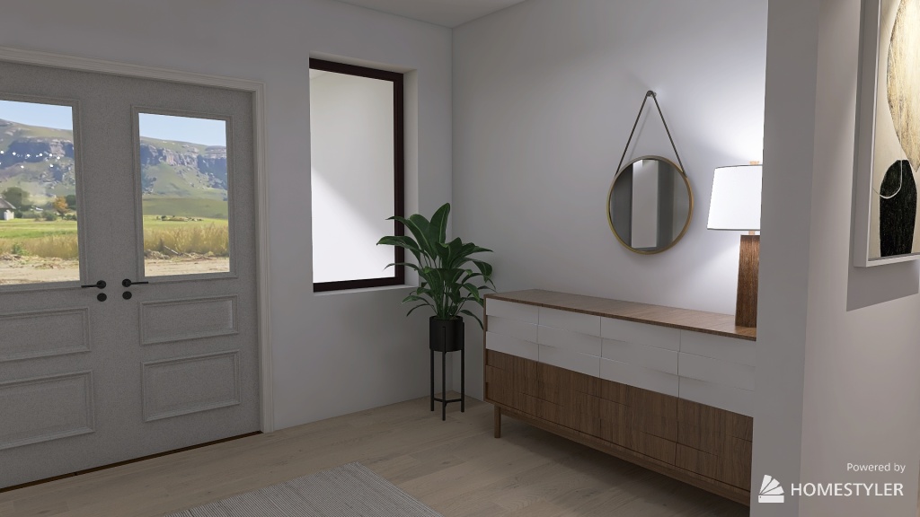 Foyer/Living/Bar 3d design renderings