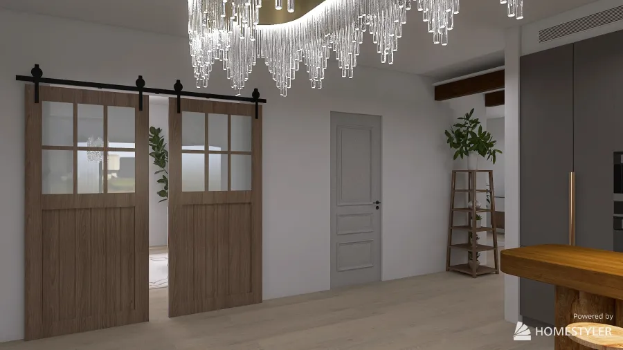 Foyer/Living/Bar 3d design renderings