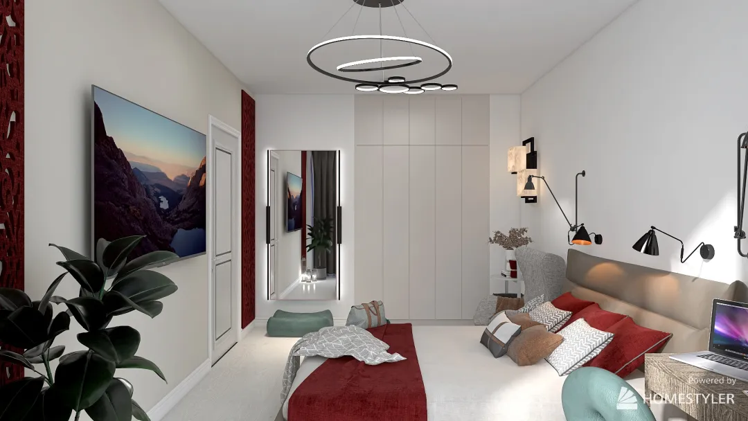 Спальня в Москва-Сити 3d design renderings