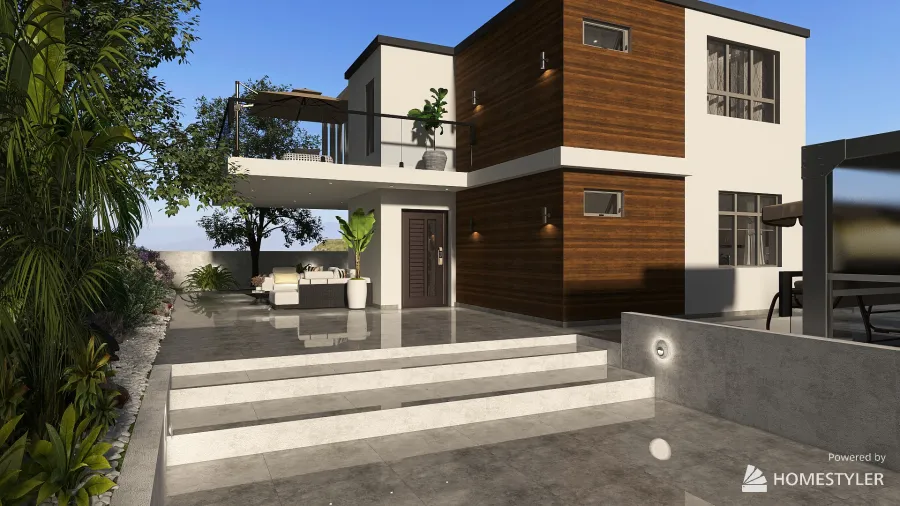 διωροφη κατοικια 567 3d design renderings
