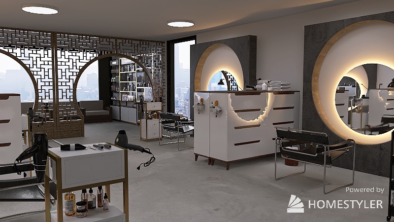 Salon, Shop and Massage center 3d design renderings