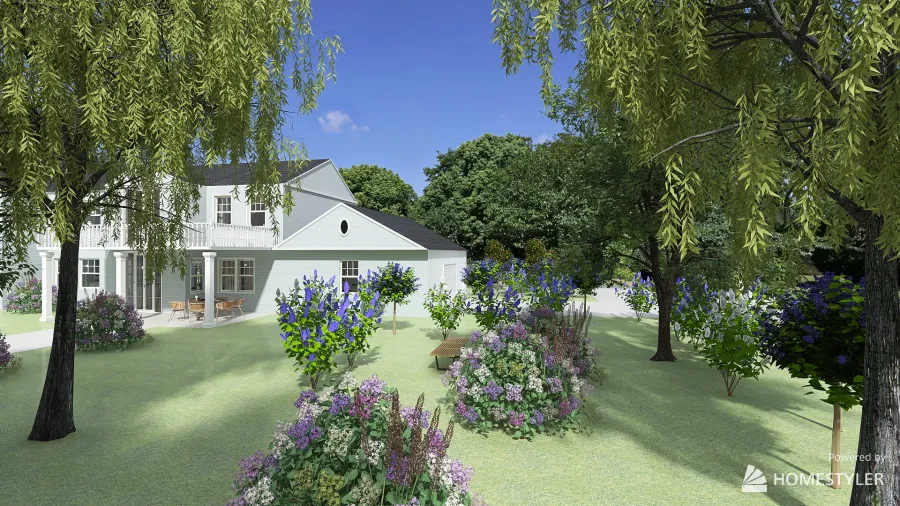 Lilac Garden House 3d design renderings