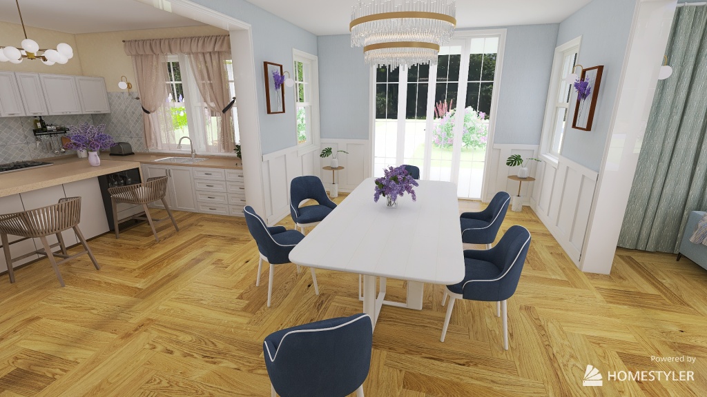 Lilac Garden House 3d design renderings