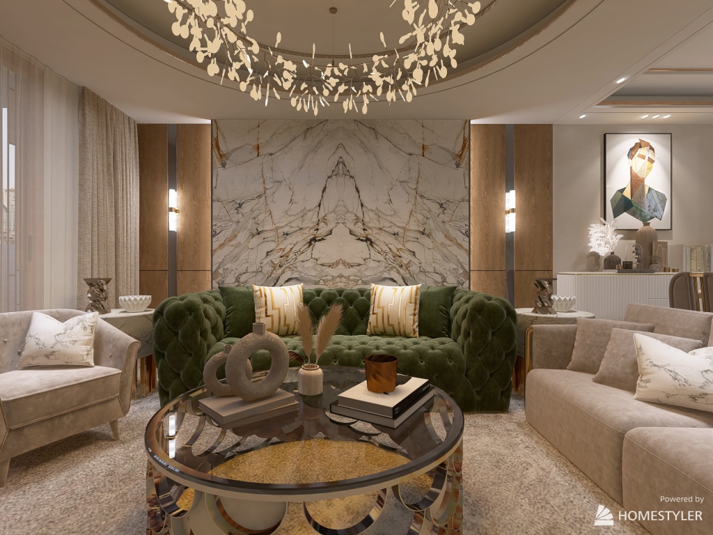 Luxury Living 3d design renderings