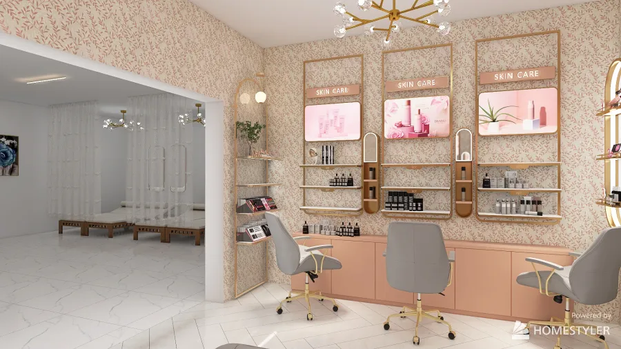 Beauty Salon for Patrons 3d design renderings