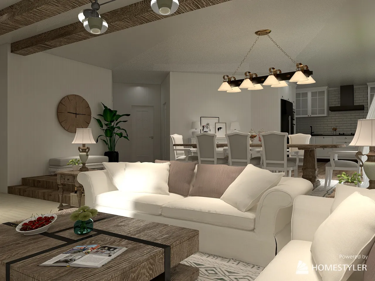 LivingDiningRoom 3d design renderings