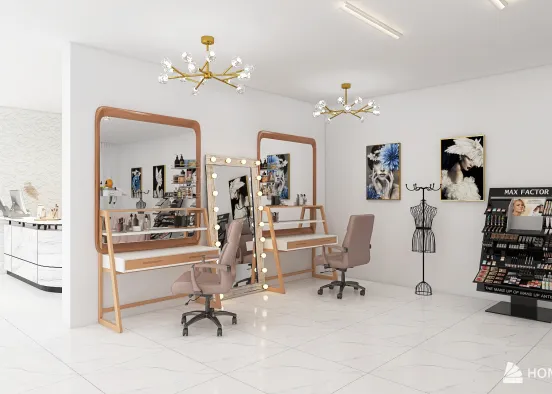 Beauty Salon for Patrons Design Rendering