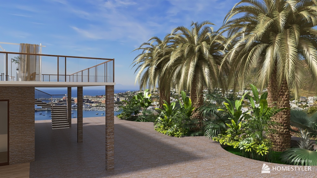 casa con terrazzo panoramico... 3d design renderings