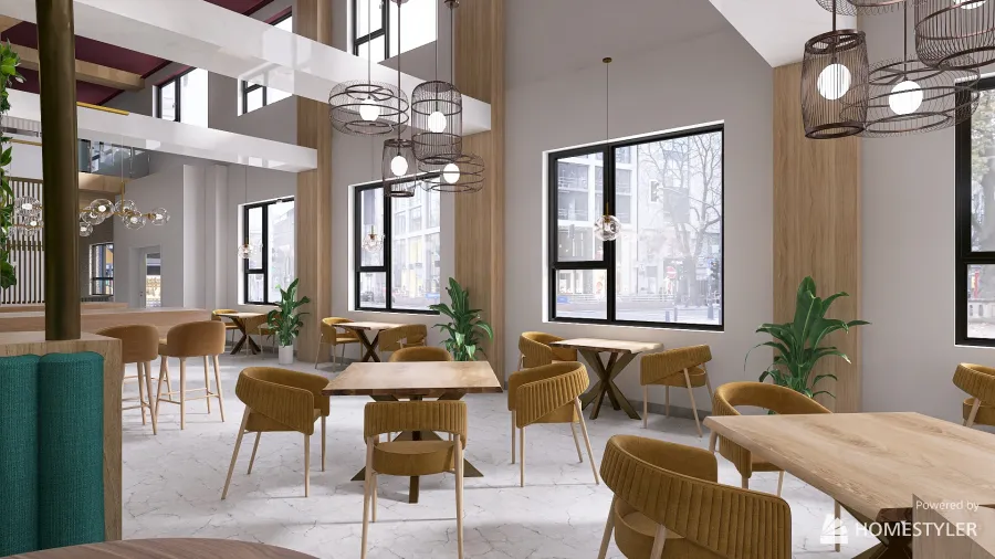 Nadiv Restaurant 3d design renderings