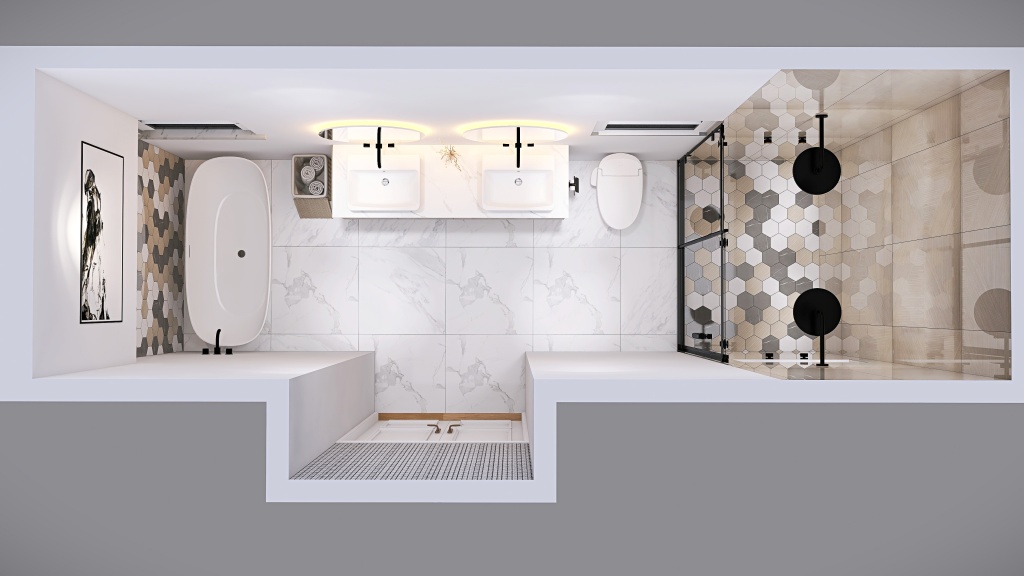 Final of Pitts Bathroom 3d design renderings