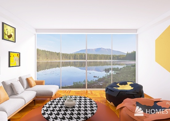Lake View Room Design Rendering