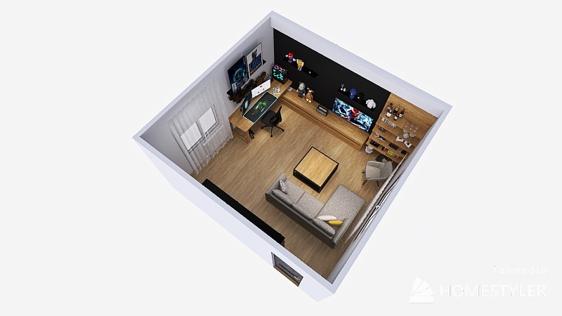 Home office and entertainment studio 3d design picture 20.7