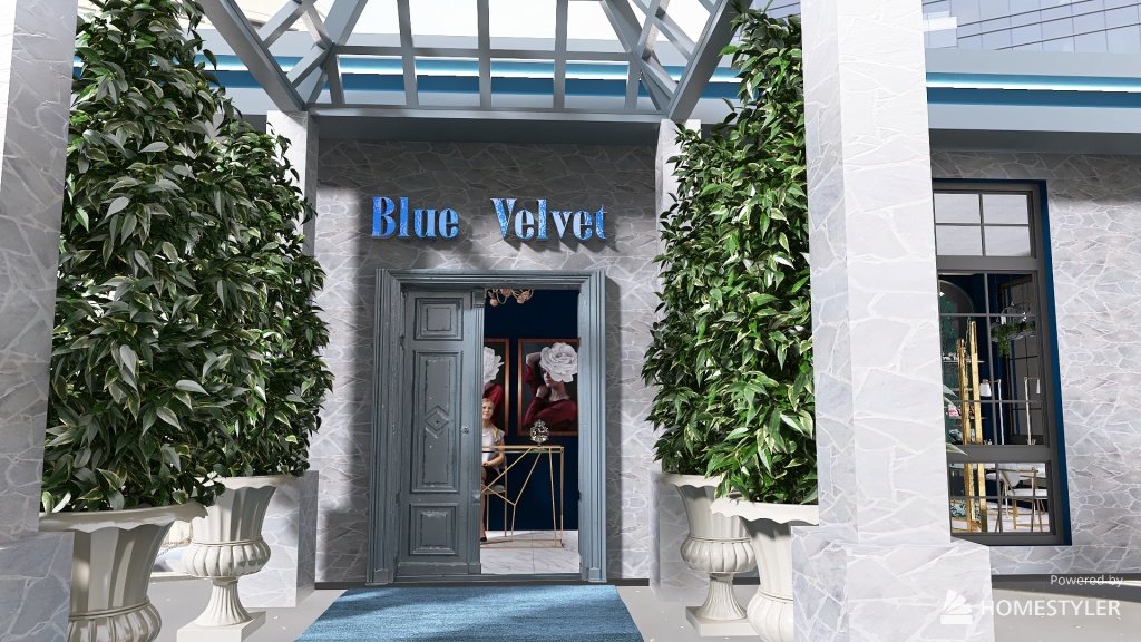 Blue Velvet 3d design renderings