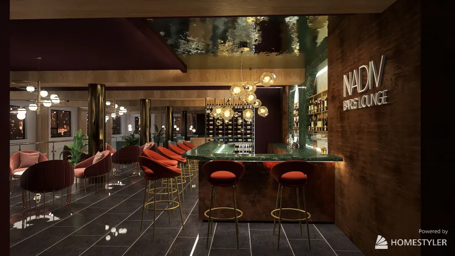 Nadiv Restaurant 3d design renderings