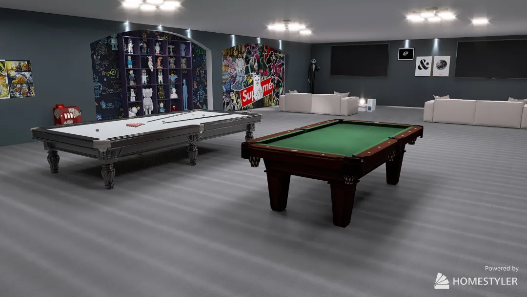 game center 3d design renderings