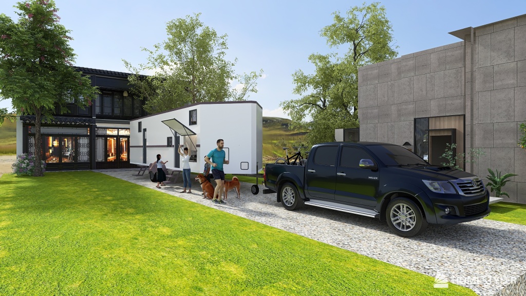 caravan-vacationhouse 3d design renderings