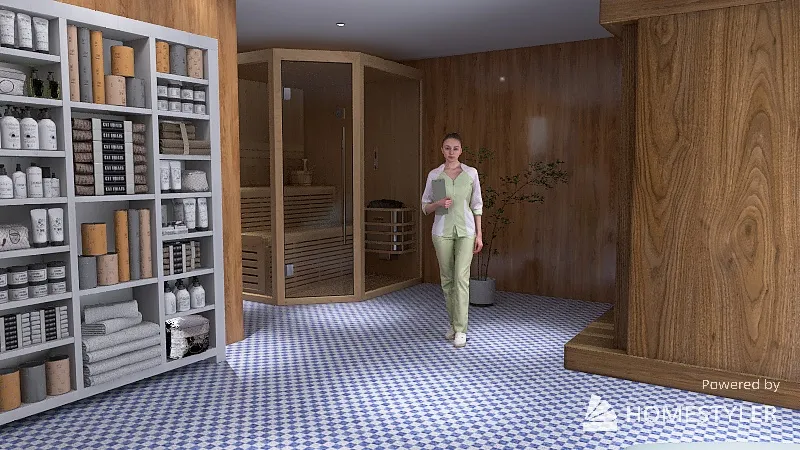 massage and  spa 3d design renderings