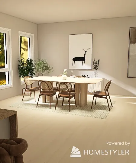 LivingDiningRoom 3d design renderings