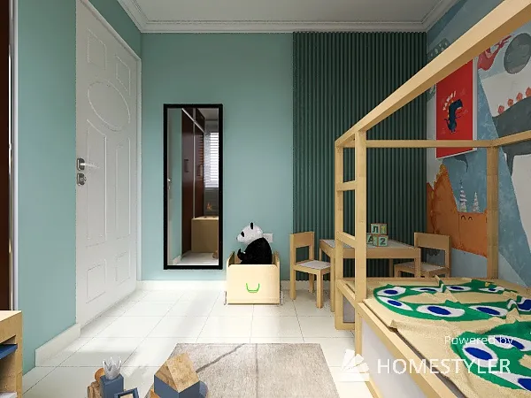 Boy's Room 3d design renderings