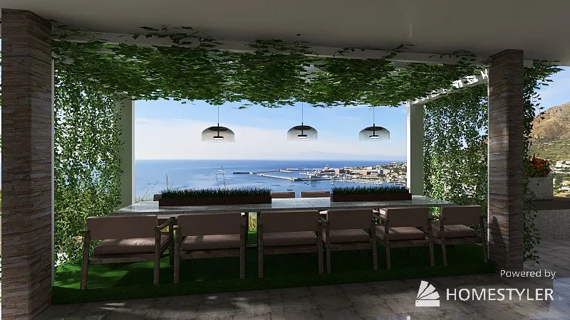 casa con terrazzo panoramico... 3d design renderings