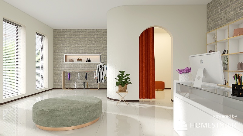 Zeit Shop Milan 3d design renderings