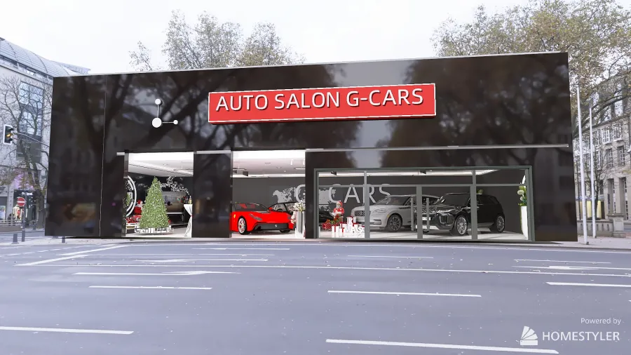 Auto salon 3d design renderings