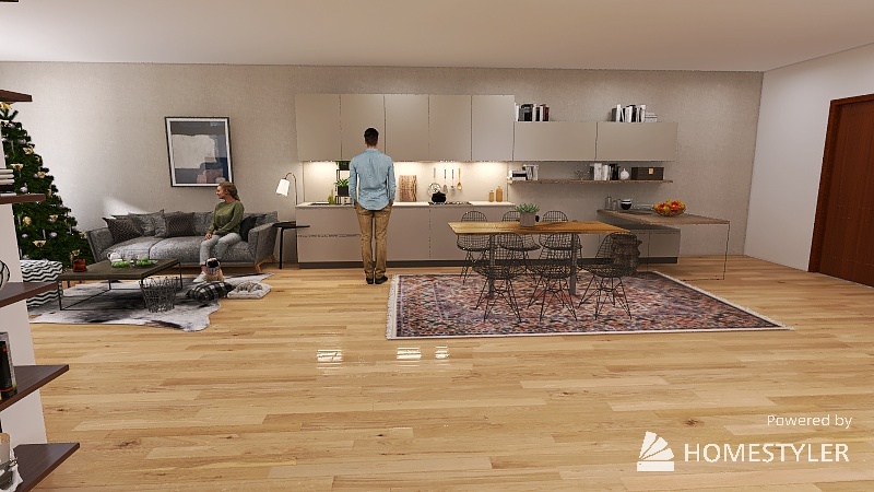Living and Dining Room 3d design renderings