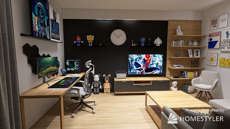 Home Office v1 3d design renderings
