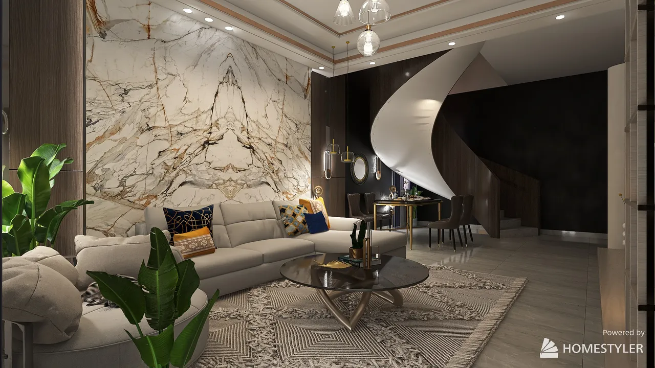 LivingDiningRoom 3d design renderings