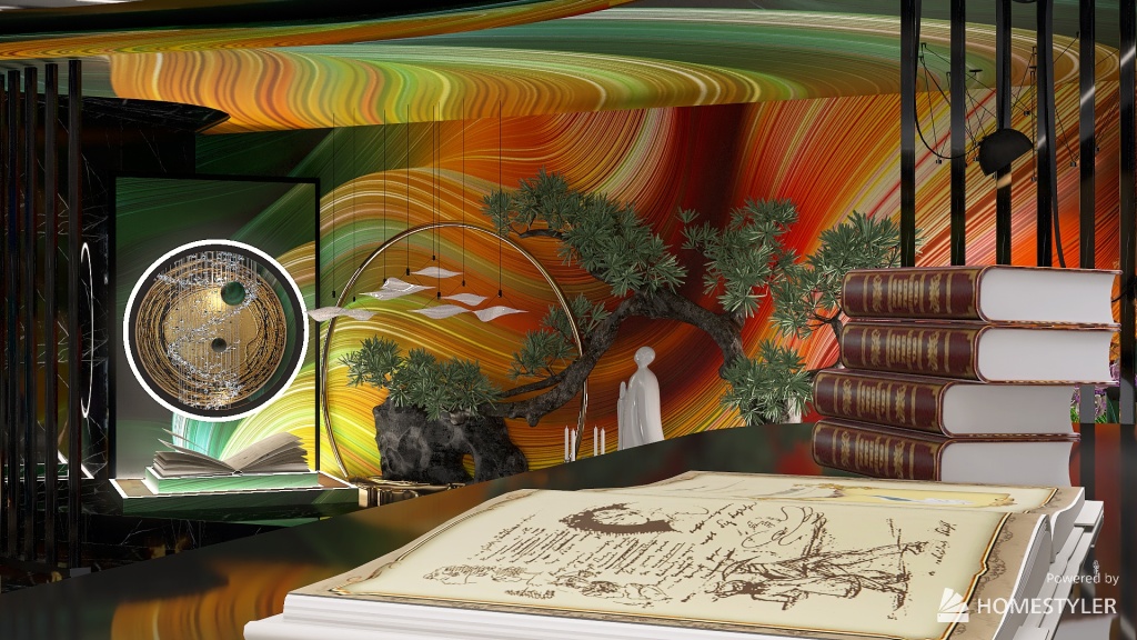 Book Salon "Manuscripts Don't Burn" 3d design renderings