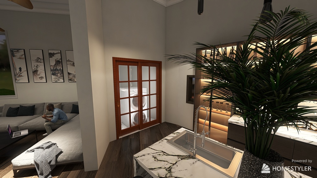 Living and Dining Room 3d design renderings