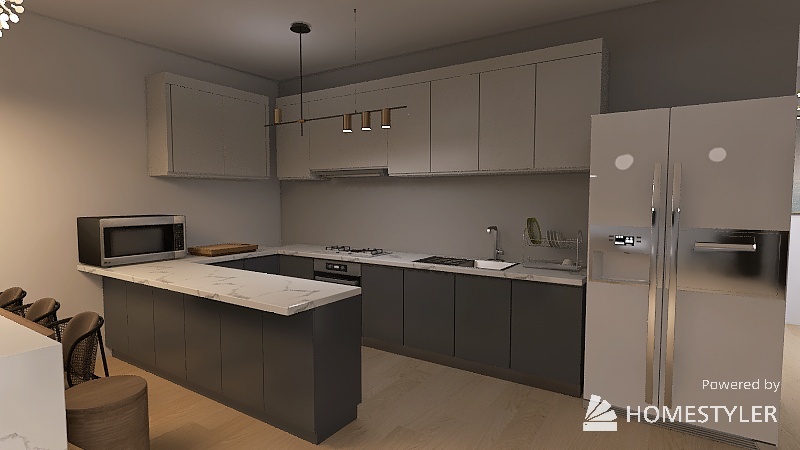 Living and Dining Room 3d design renderings