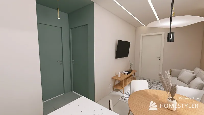 Sala da Caixa Azul 3d design renderings