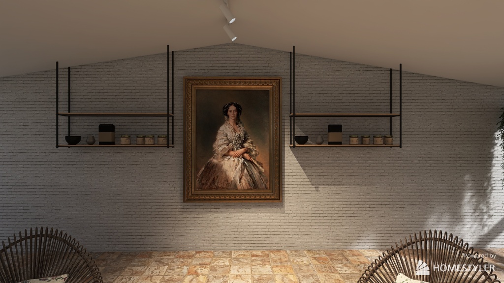 Cottage Living Room 3d design renderings
