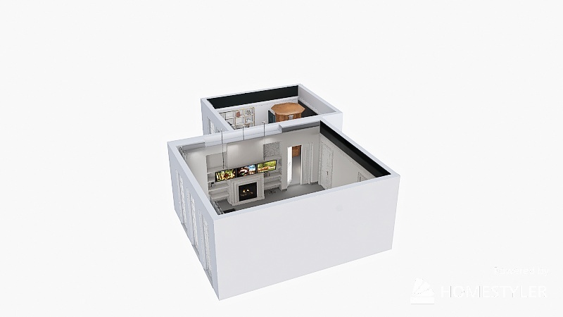 Room 1- Classic Black and White 3d design renderings