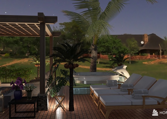 Patio and Pool Design Rendering
