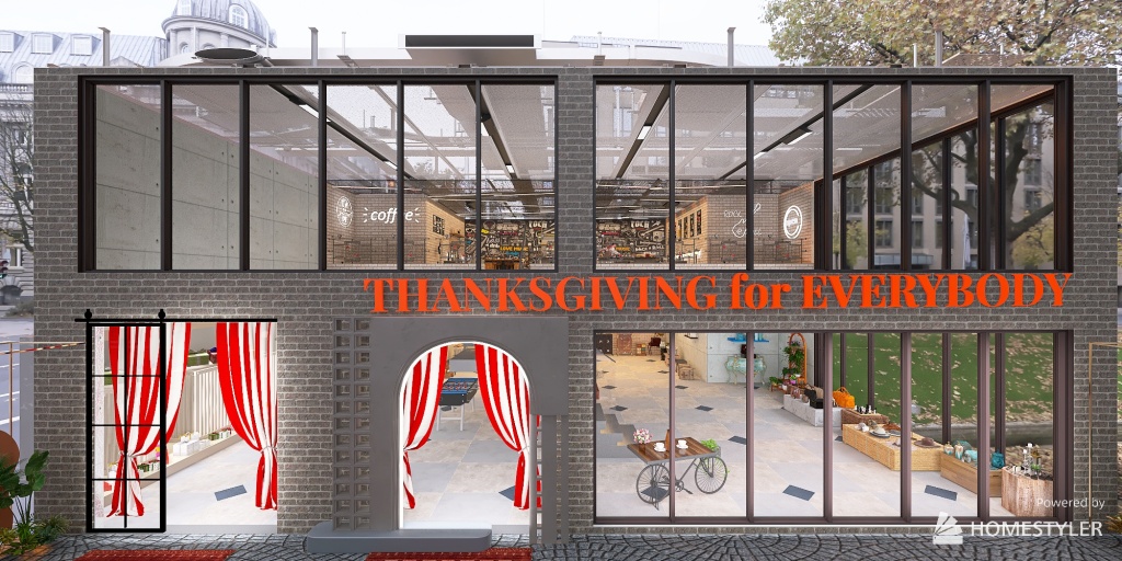 Thanksgiving for everybody - Display Window 3d design renderings