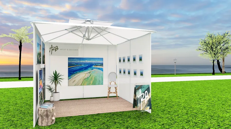 Mainsail Art Festival Pop-Up Shop 3d design renderings