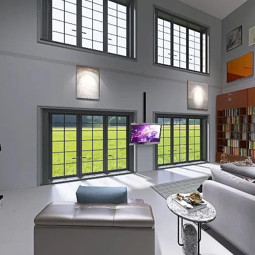 2022 Furniture - One bedroom with loft 3d design renderings