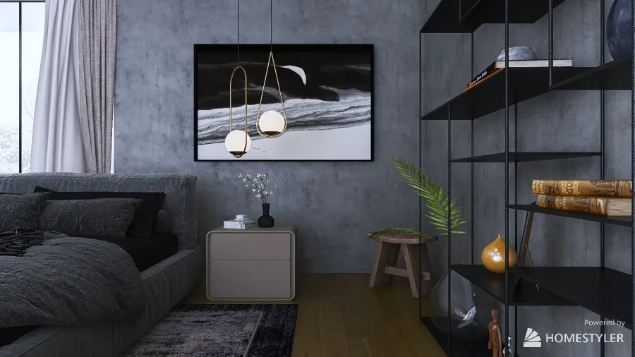 Black modern House in the Mountain 3d design renderings