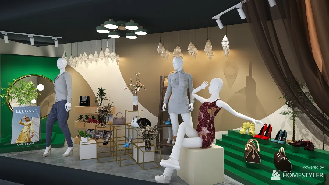Showroom Display 3d design renderings