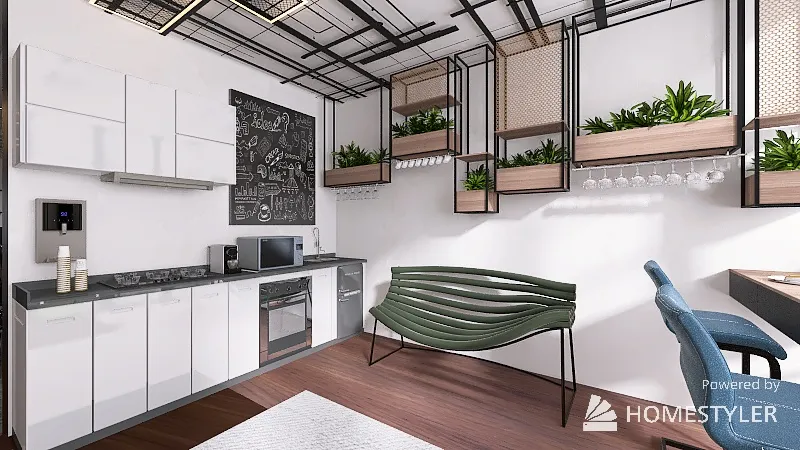 Kitchen/Break Room 3d design renderings